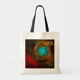 Bolsa Tote Padrão Legal de Abstrato de Arte Fina Azul Moderna