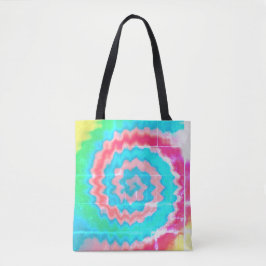 Bolsa Tote Padrão legal de espiral retro funky com ranhura ti