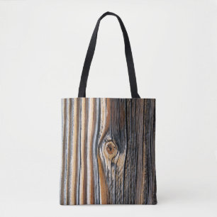 Bolsa Tote Padrão legal de grão de madeira