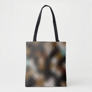Bolsa Tote Padrão legal de ziguezague multicores
