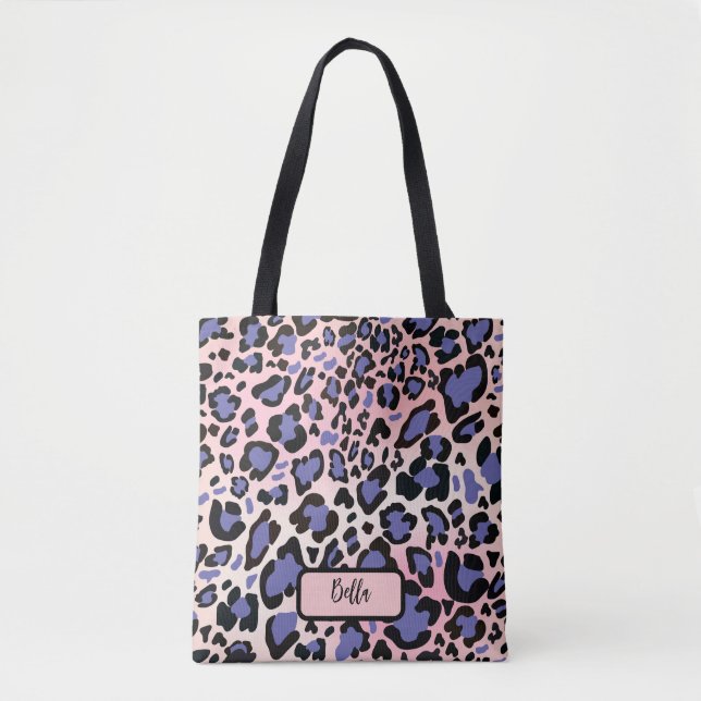 Bolsa Tote Padrão-Leopardo Colorido (Frente)