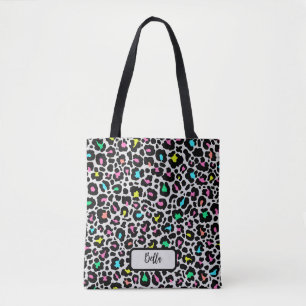 Bolsa Tote Padrão-Leopardo Colorido