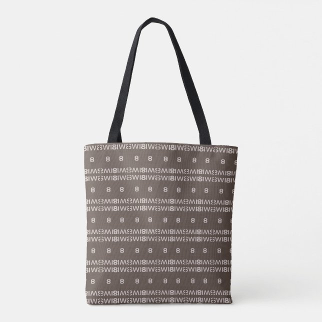 Bolsa Tote Padrão marrom e bege moderno e elegante (Verso)