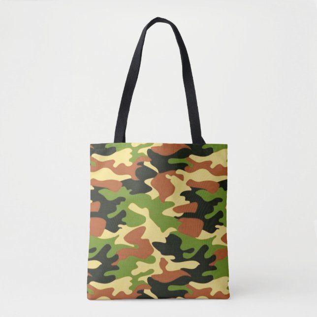 Bolsa Tote Padrão Militar de Camouflage (Frente)