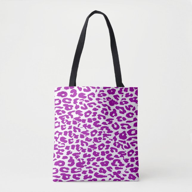 Bolsa Tote Padrão moderno da pele do Leopardo #21 (Frente)