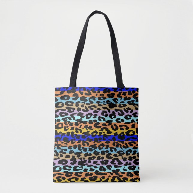 Bolsa Tote Padrão moderno da pele do Leopardo #41 (Frente)