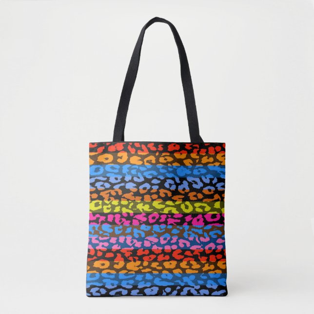 Bolsa Tote Padrão moderno da pele do Leopardo #46 (Frente)