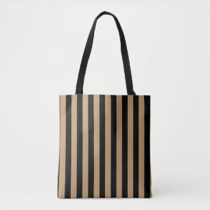Bolsa Tote Padrão moderno de distribuição de preto e camelo c