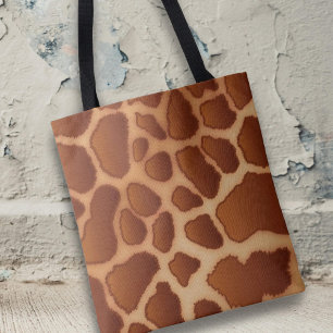 Bolsa Tote Padrão Moderno de Girafa Safari de Animais da Moda