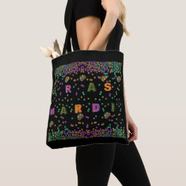 Bolsa Tote Padrão moderno de Mardi Gras