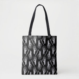 Bolsa Tote Padrão Monocromático do Halloween
