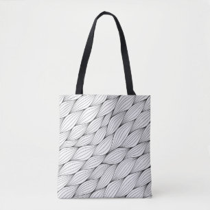 Bolsa Tote Padrão monocromático sem soldadura com abstrato cu