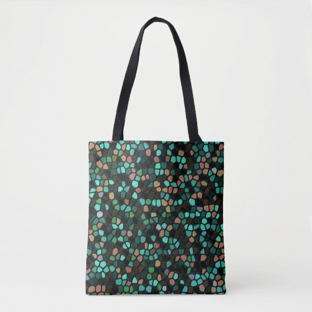 Bolsa Tote Padrão Mosaico Colorido Multicolorido (Frente)