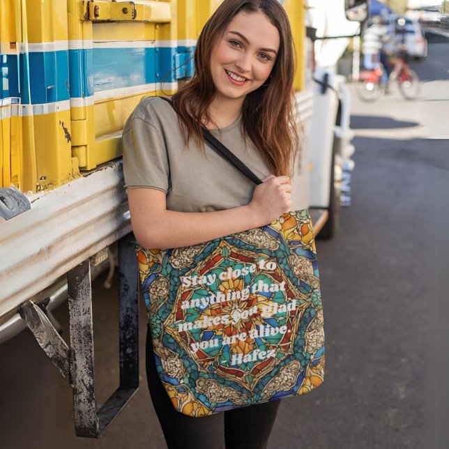 Bolsa Tote Padrão Mosaico de Vidro Escondido Personalizado Pr (Custom Stained Glass Mosaic Pattern Iranian Gifts)