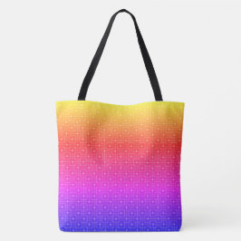 Bolsa Tote Padrão multicolorido, colorido, louco, com fio de