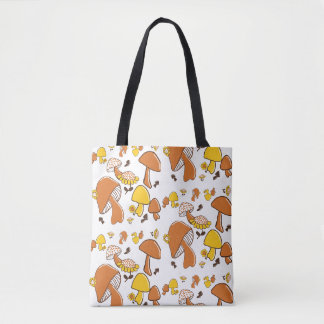 Bolsa Tote Padrão Nostalgic Mushroom