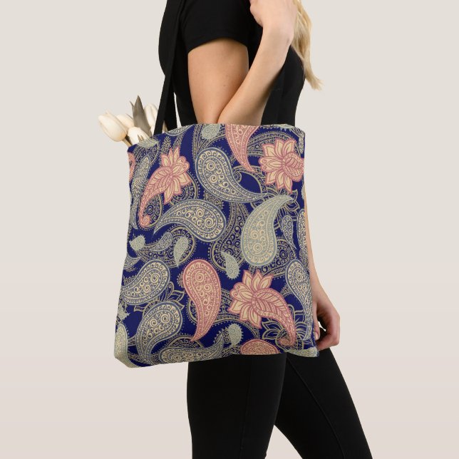 Bolsa Tote Padrão Paisley  (Close Up)