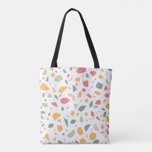 Bolsa Tote Padrão pastel moderno de terrazzo