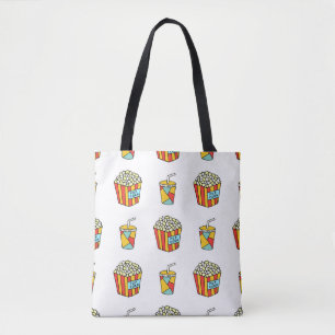 Bolsa Tote Padrão perfeito brilhante com comida para ver o m