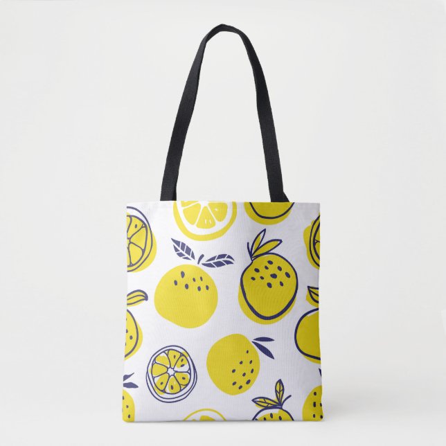 Bolsa Tote Padrão perfeito de frutas de laranjas (Frente)