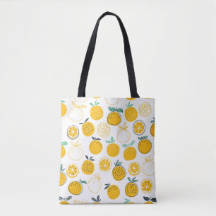 Bolsa Tote Padrão perfeito de frutas de laranjas