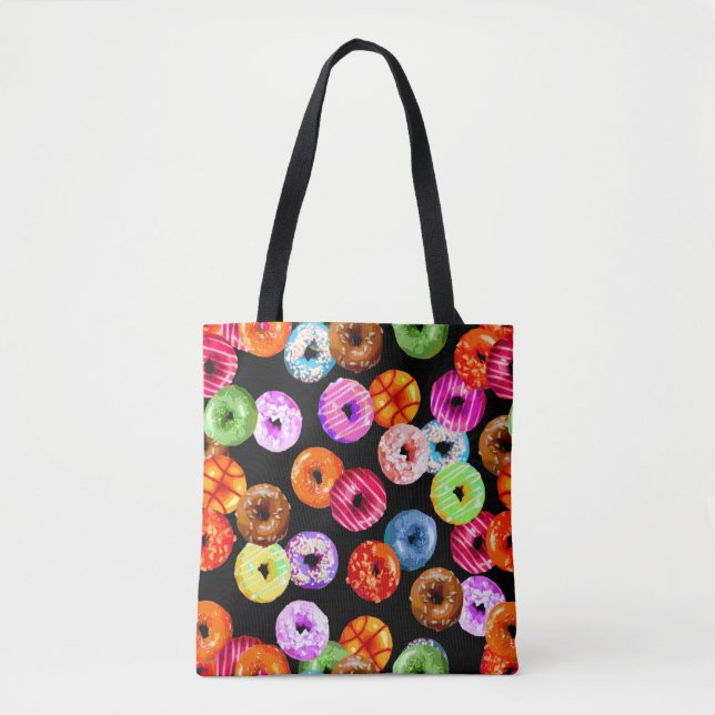 Bolsa Tote Padrão perfeito do Rosquinha + seu backgr. & ideia (Frente)
