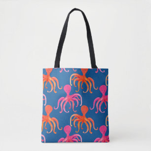 Bolsa Tote Padrão perfeito para polvos coloridos