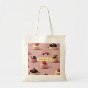 Bolsa Tote Padrão personalizado do Mini Cheesecake Dessert