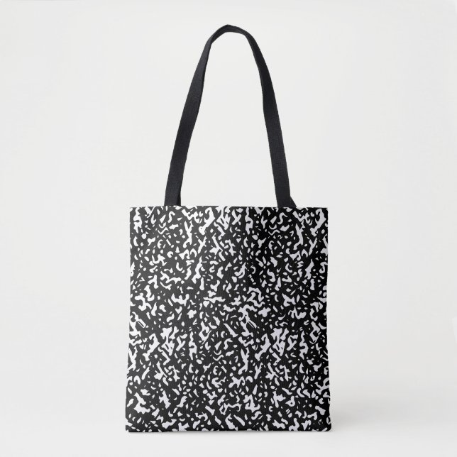 Bolsa Tote Padrão Preto E Branco Moderno (Frente)