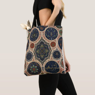 Bolsa Tote Padrão retro árabe