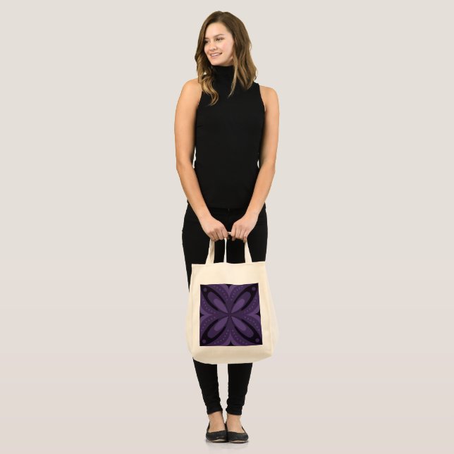 Bolsa Tote Padrão Retro Cor-de-rosa Escuro (Frente (modelo))