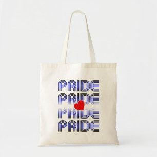 Bolsa Tote Padrão retroativo do coração de couro
