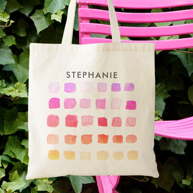 Bolsa Tote Padrão Rosa Personalizado  (Criador carregado)