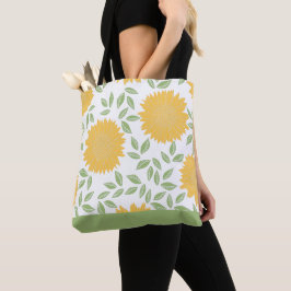Bolsa Tote Padrão Russo Brilhante De Girassol