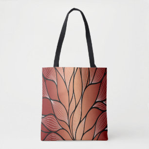 Bolsa Tote Padrão Rustic Coppery Bronze de Licença