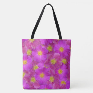 Bolsa Tote Padrão Selvagem de Rosa