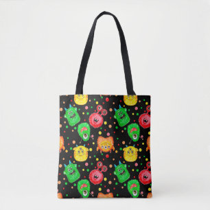 Bolsa Tote Padrão sem costura com cor d'água pintada manual