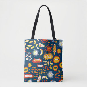 Bolsa Tote Padrão sem costura com diferentes tipos de microor