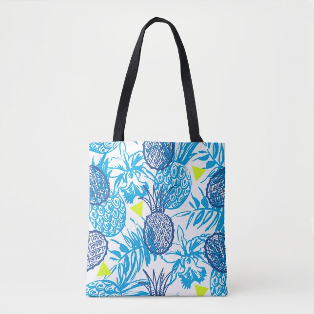 Bolsa Tote Padrão sem costura com motivo tropical (Frente)