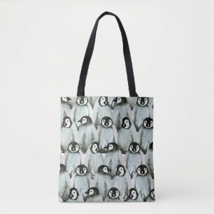Bolsa Tote Padrão sem costura com pinguins bonitos