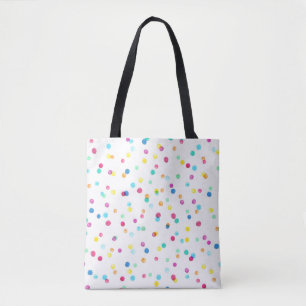 Bolsa Tote Padrão sem costura com pontos aquosos brilhantes