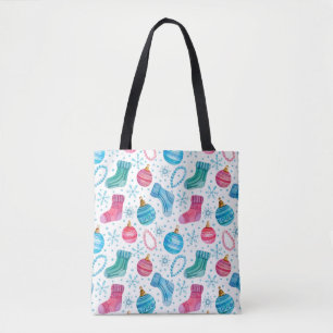 Bolsa Tote Padrão sem costura de aquarela com estoque de Nat