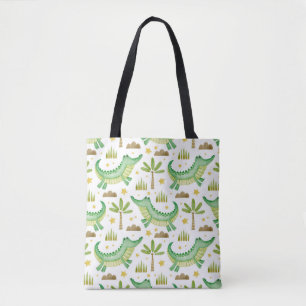 Bolsa Tote Padrão sem costura de crocodilo