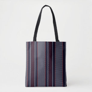 Bolsa Tote Padrão sem costura de faixa texturizada com azul-m