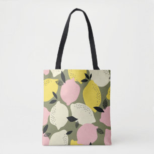 Bolsa Tote Padrão sem costura de Frutas de Citros