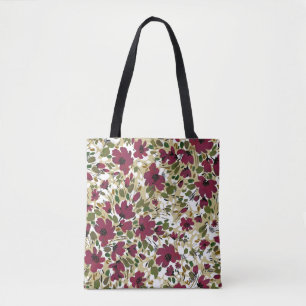 Bolsa Tote Padrão sem costura desenhado à mão de água com