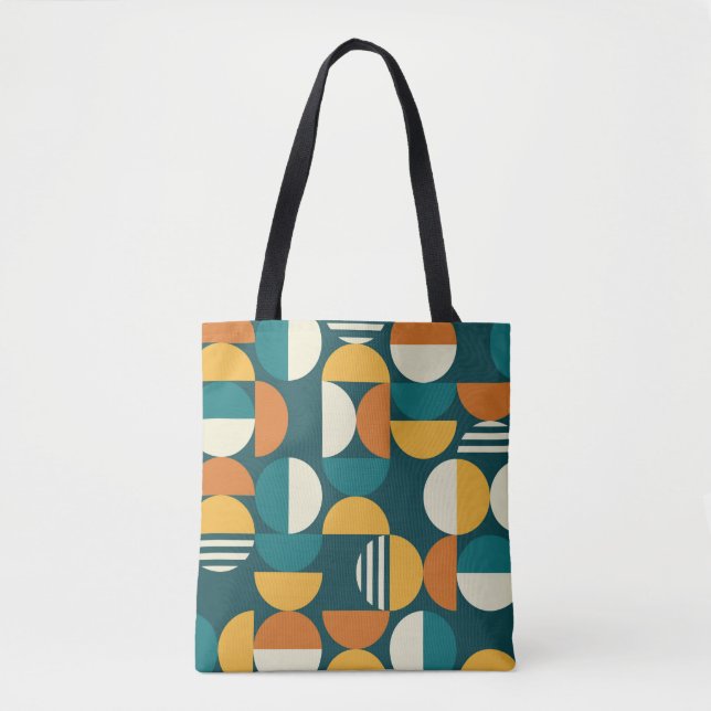 Bolsa Tote Padrão sem costura geométrico do século do médio - (Frente)