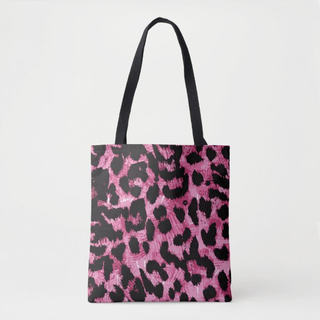 Bolsa Tote Padrão sem costura leopardo (Frente)