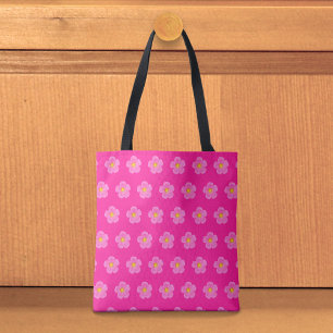 Bolsa Tote Padrão Sem Costura Rosa Musgo Rosa