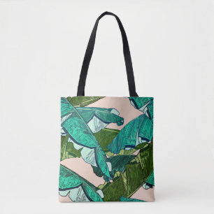 Bolsa Tote Padrão sem descontinuidades das folhas tropicais
